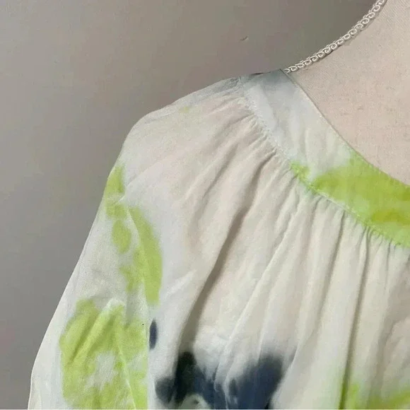 Elizabeth & James Tie Dye Cotton Button Front Blouse M - Picture 4 of 13
